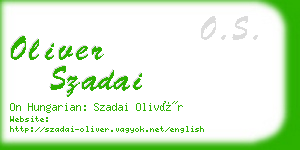 oliver szadai business card